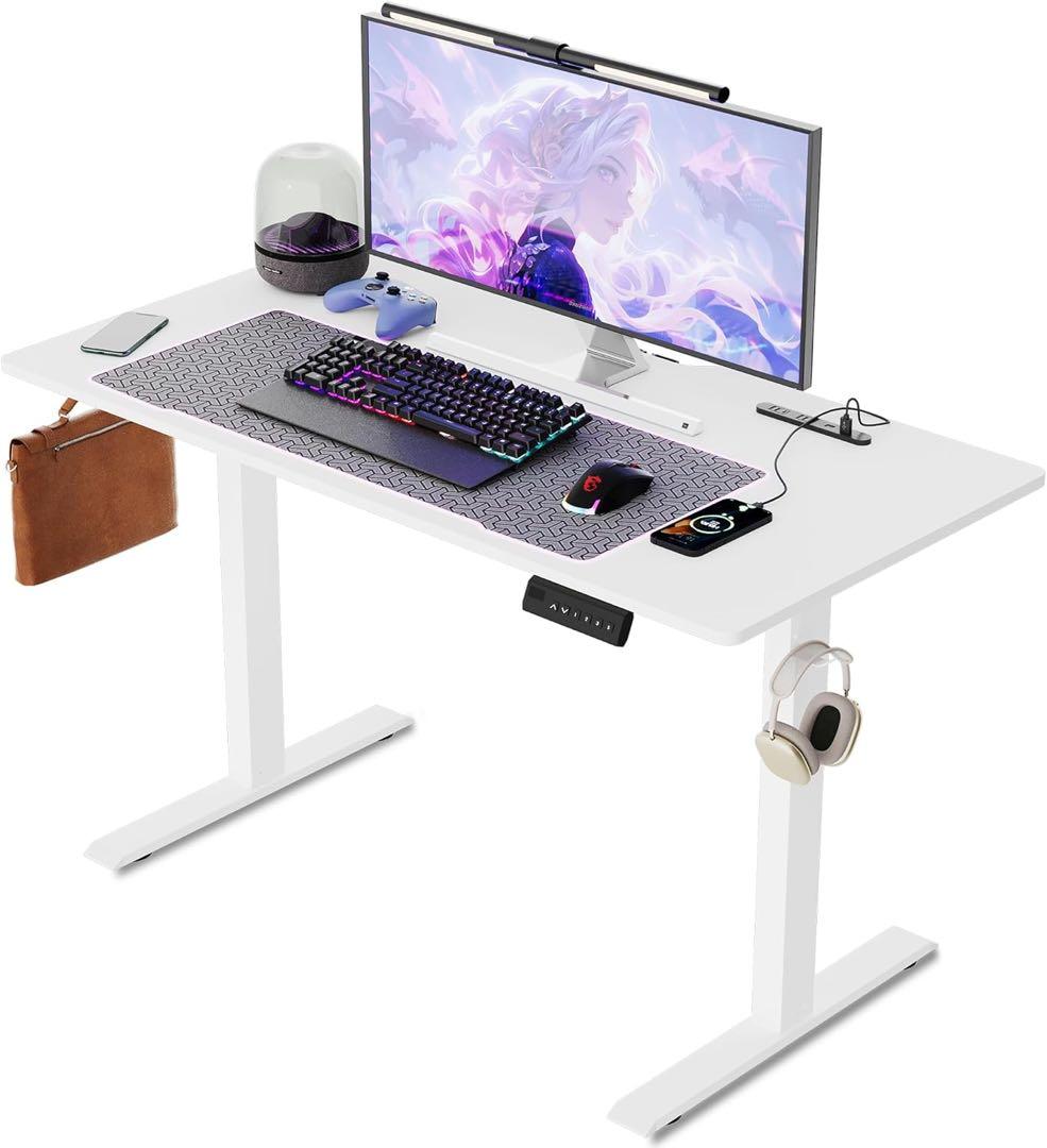 ゲーミングデスク 電動 昇降式デスク パソコンデスク 勉強机 コンセント 新生活