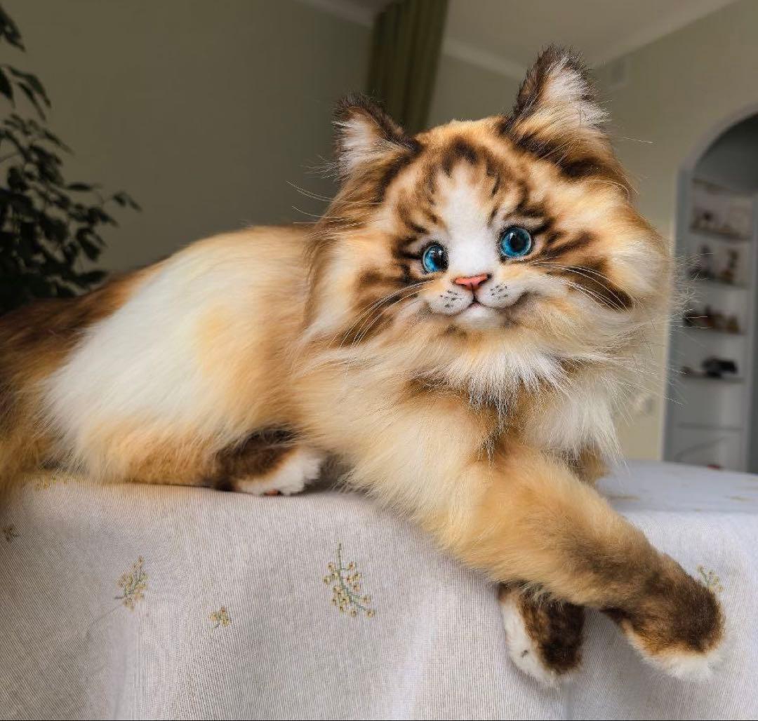 猫 海外作家 リアル アートドール ブライス テディベア キュートな仔猫