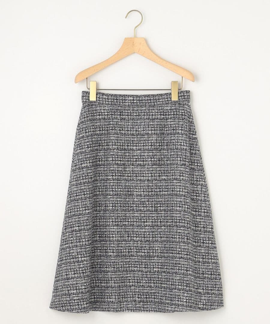 新品未使用 タグ付き 組曲 ラメループモールツイード フレアスカート