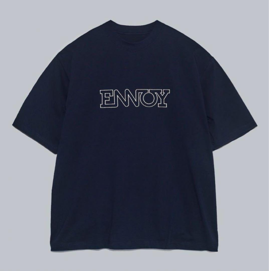 ENNOY ELECTRIC LOGO EMB T-SHIRT L ネイビー