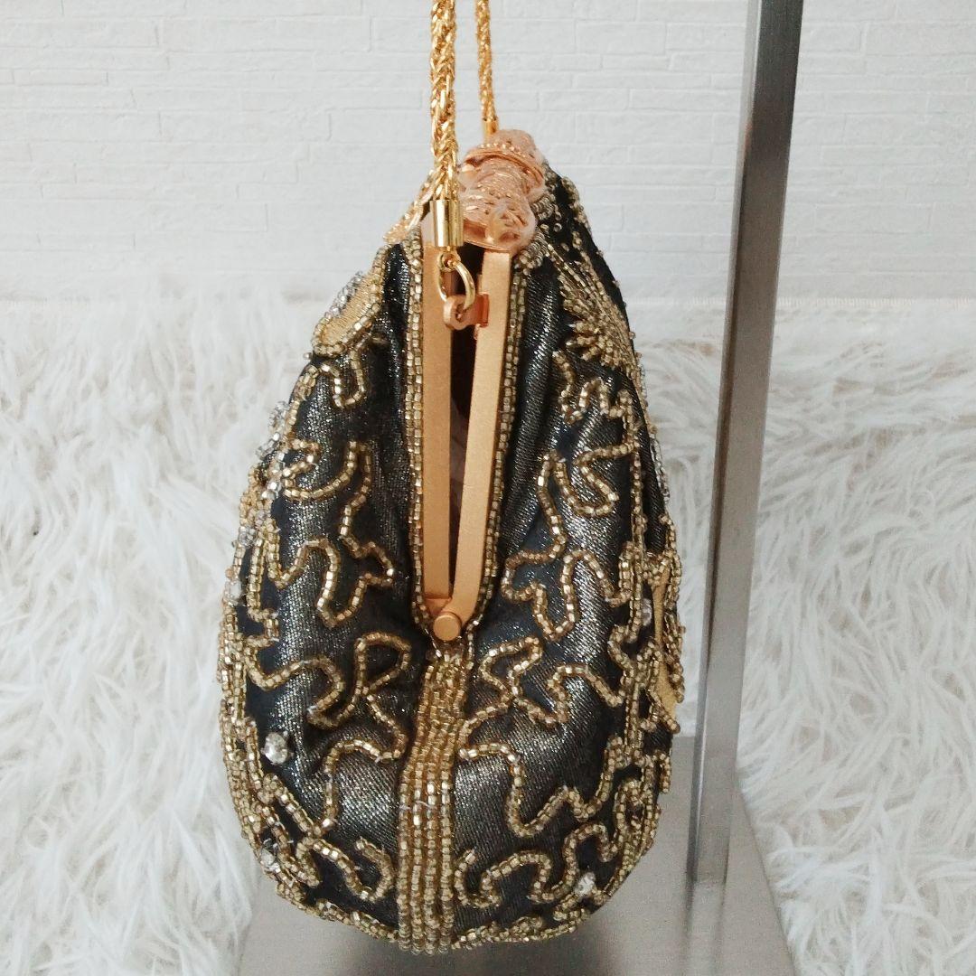 極美品❉ 花井幸子 YUKIKO HANAI パーティーバッグ ビーズ 刺繍