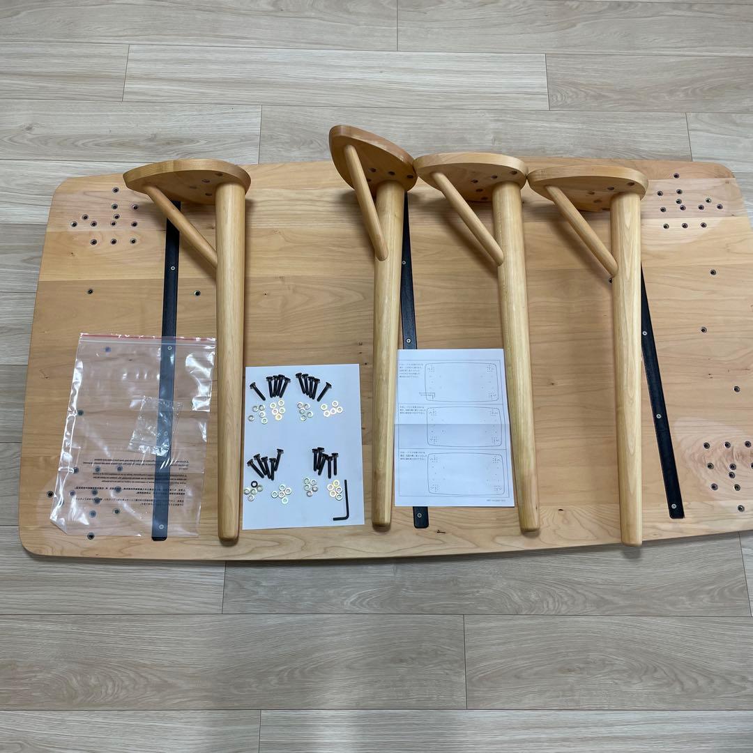 中古　KEYUCA Mei ダイニングテーブル　メープル無垢材