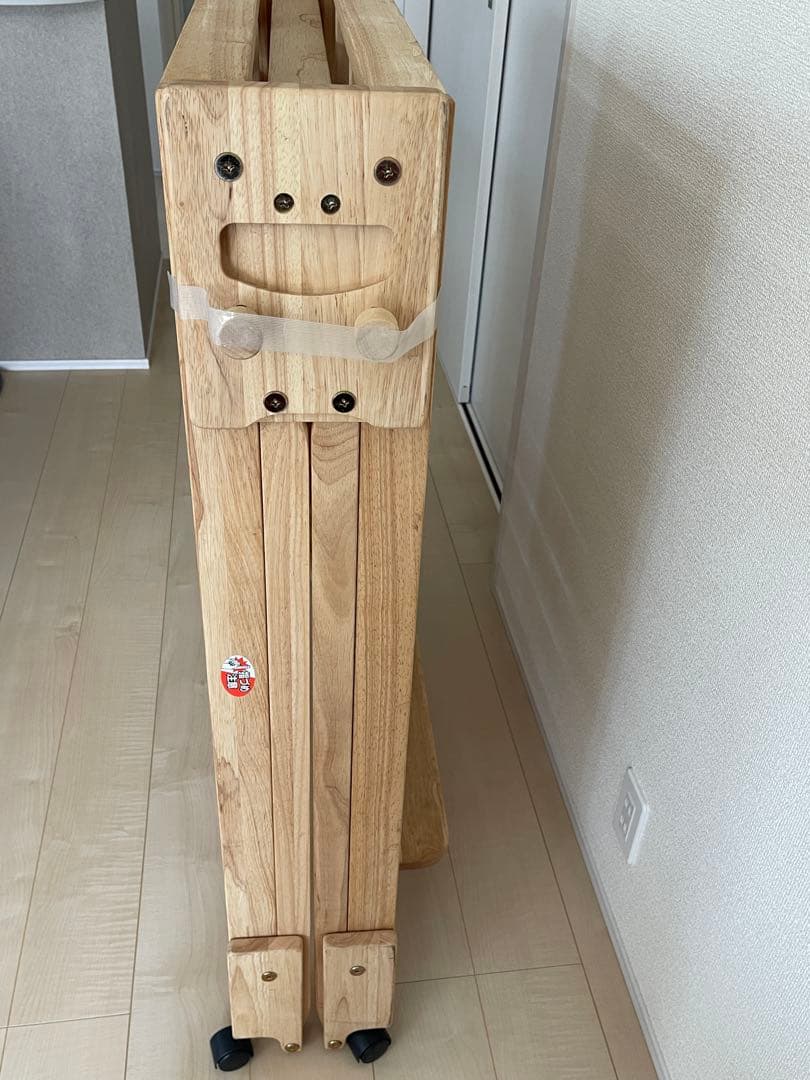 中居木工 2022/5 製造 折りたたみ式ひのきすのこベッド ライトブラウン