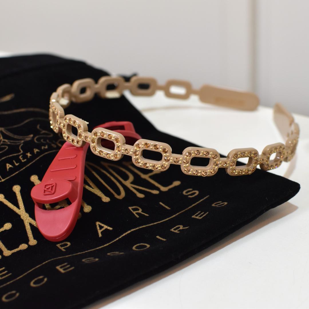 ▢■ALEXANDRE DE PARIS■▢ アレクサンド　カチューシャ　スワロ