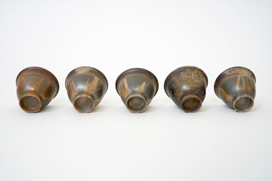 備前焼　茶器一式　急須　湯冷まし　湯のみ5客　木箱　未使用品