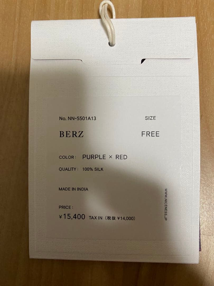 NICENESS BERZ シルクシフォン バンダナスカーフ