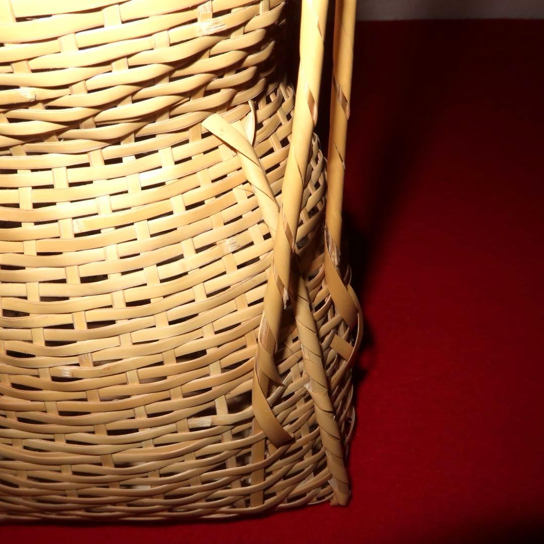 茶道具】轡昭竹斎作 有馬手付籠花入