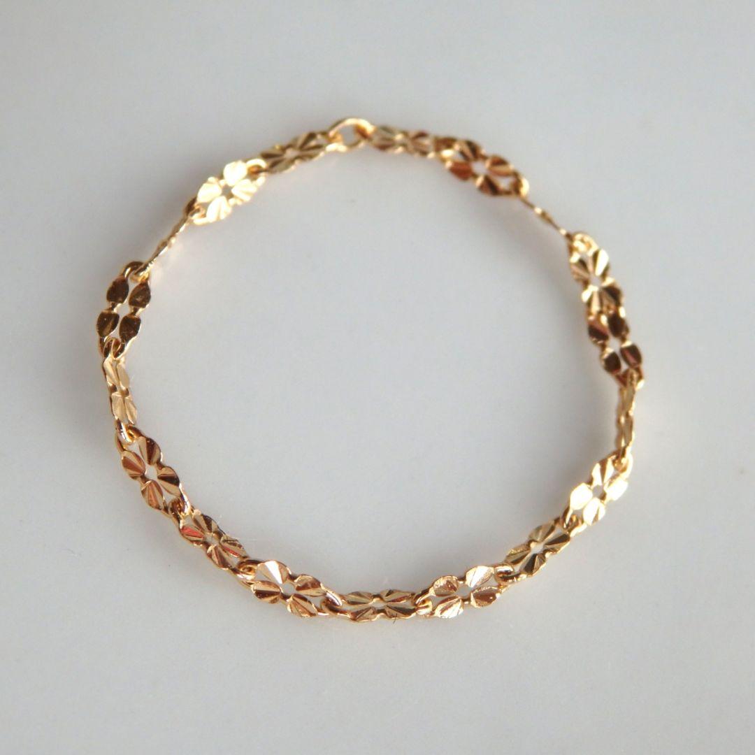 R　k18リング　クローバーチェーン　チェーンリング