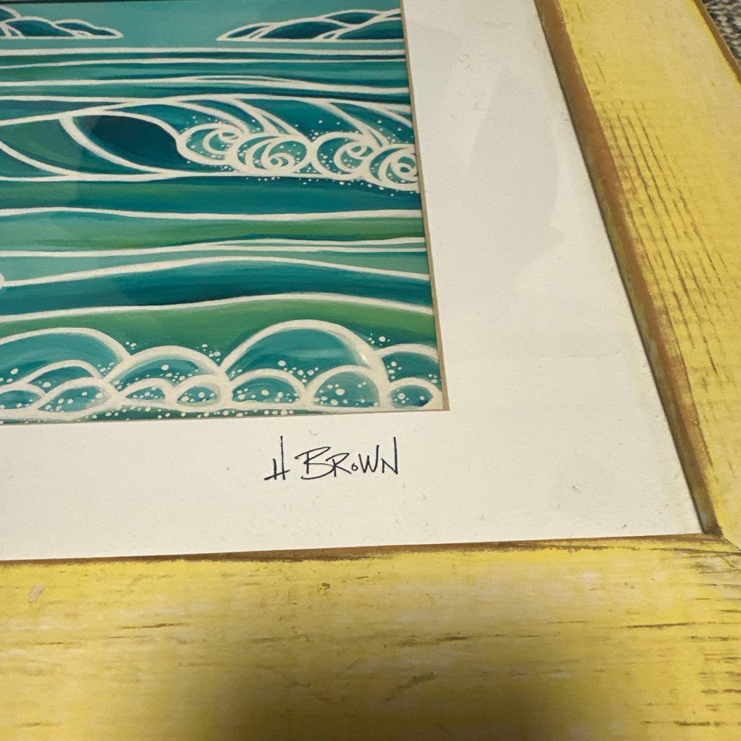 ヘザーブラウン　SPRING 額縁付き