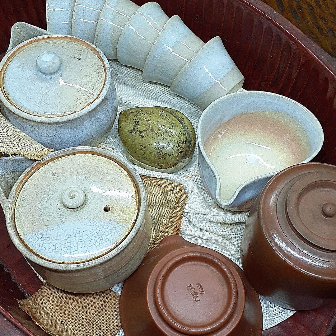 李朝小壺 江戸期 染付 朝鮮 韓国 茶道具 水指 焼物 入手困難WWTT119