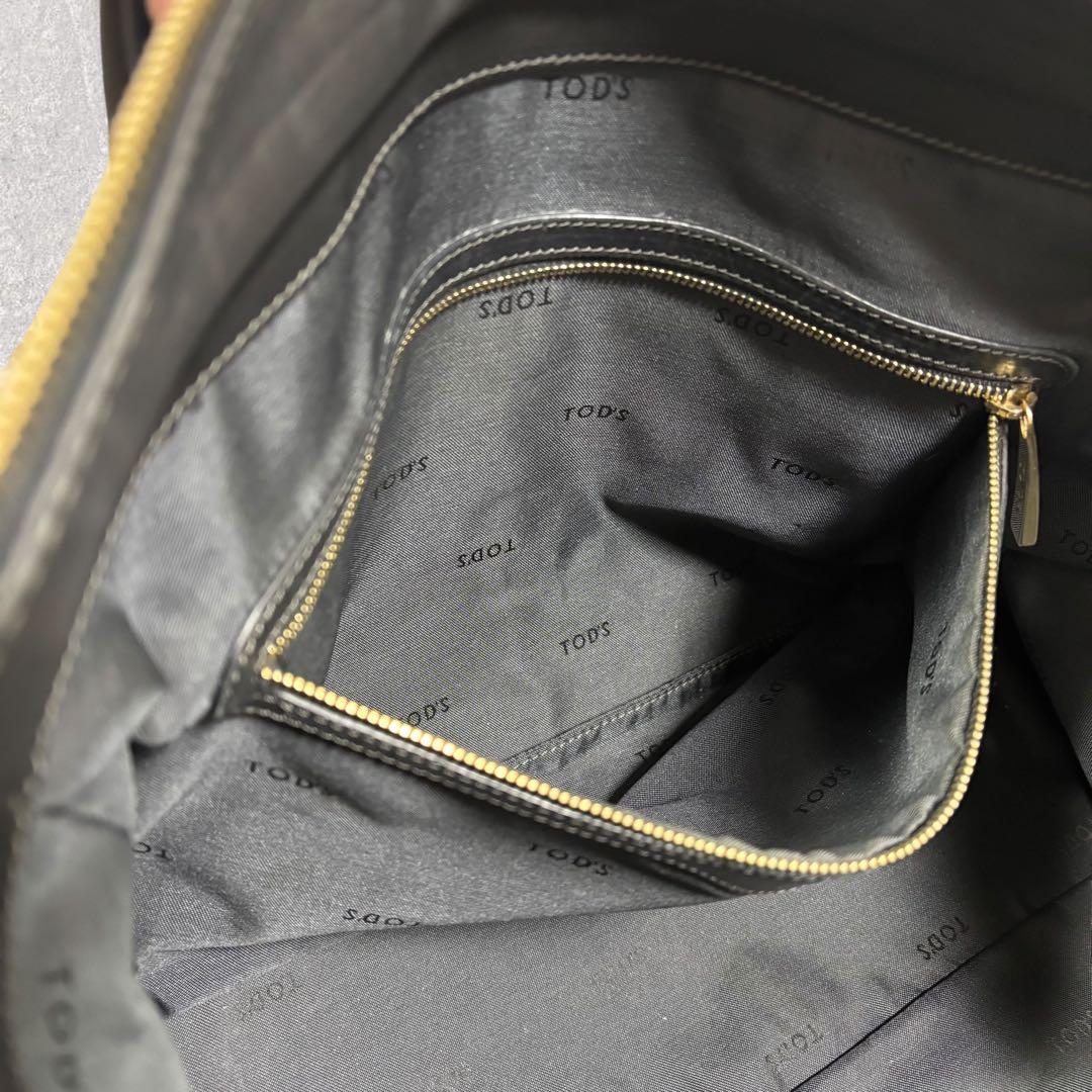 ひろちゃんTOD'S トッズ Dバッグ ハンドバッグ レザー 黒 ゴール