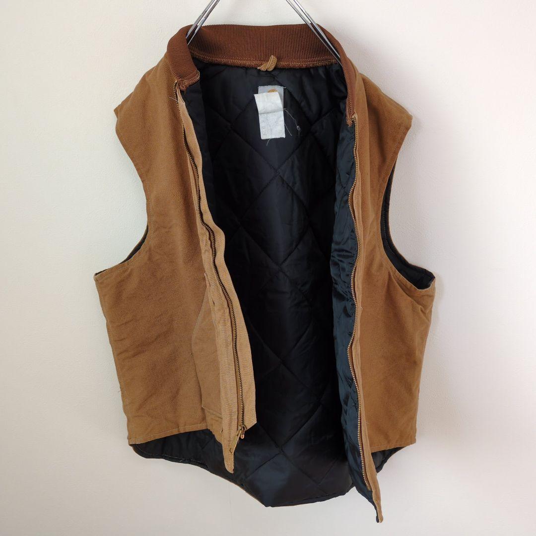 G1【US輸入】Carhartt　ベストジャケット【メンズ3XL相当】ベージュ