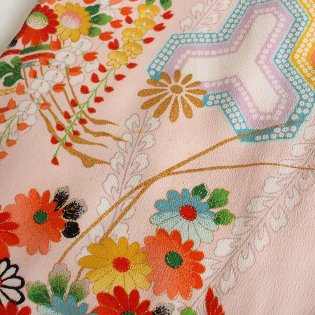 七五三 3歳 女の子 子供 アンティーク 着物 被布 セット