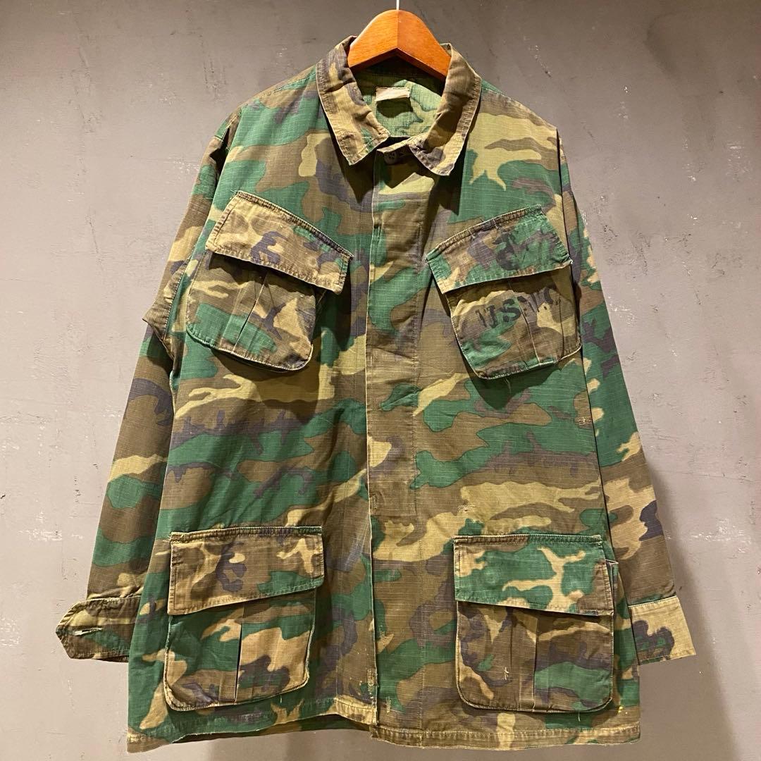 米軍実物BDU 70s ジャングルファティーグブラウンリーフリップストップ