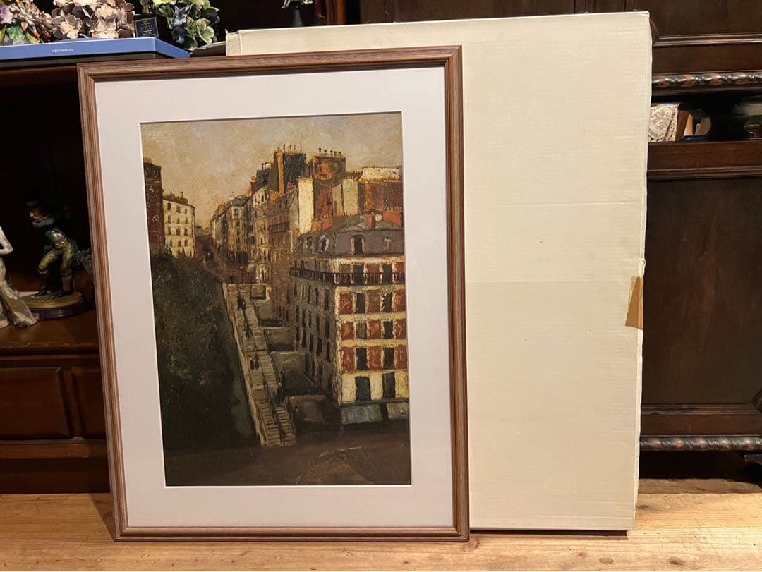 ユトリロ 絵画 ミュラー通り額縁 アート インテリア