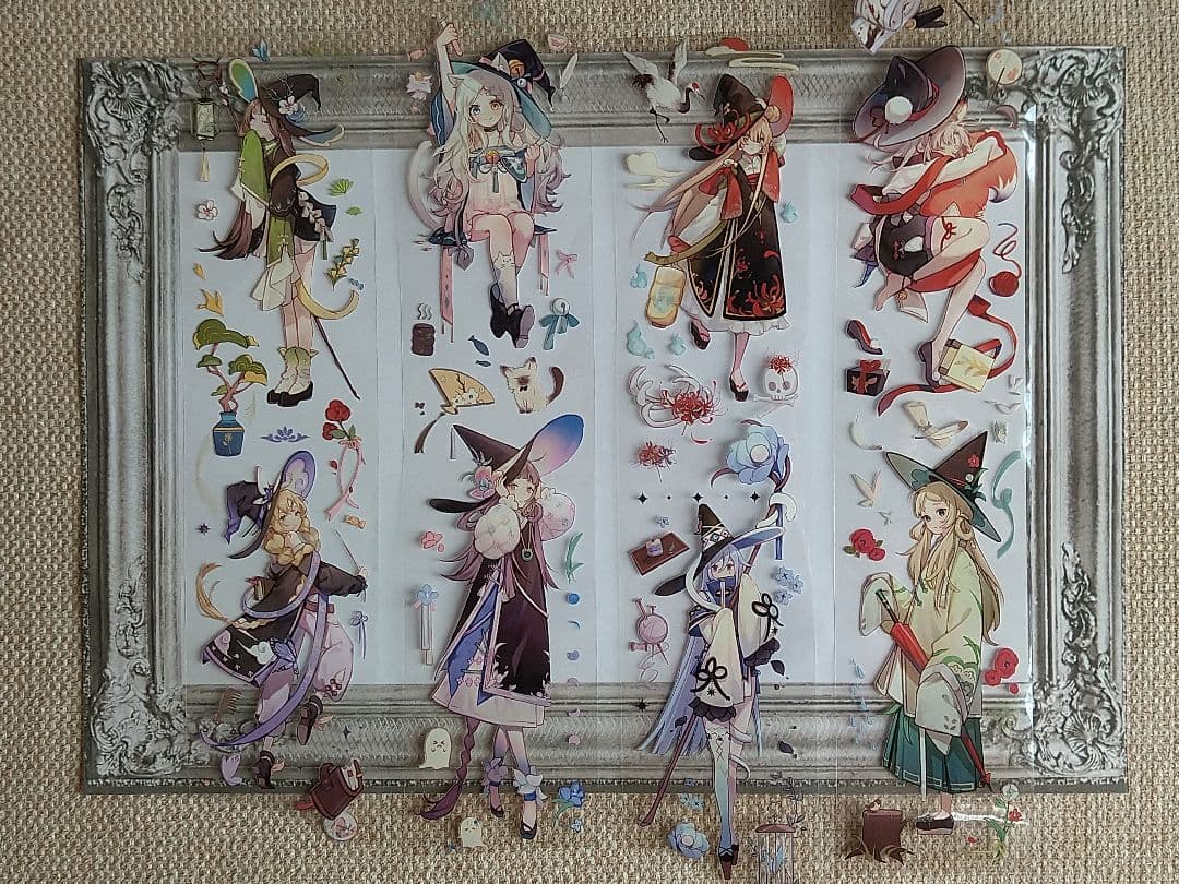 のこり２☆再販J23＃雅韵巫女(PET)Shine切売り海外人物マステ魔女女の子