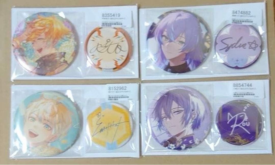 にじさんじ誕生日缶バッジ星導ショウ小柳ロウ伊波ライ緋八マナ佐伯