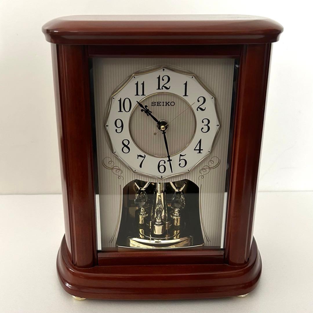 美品】セイコー SEIKO 電波置き時計 BY242B SEIKO BY242B | 回転飾り