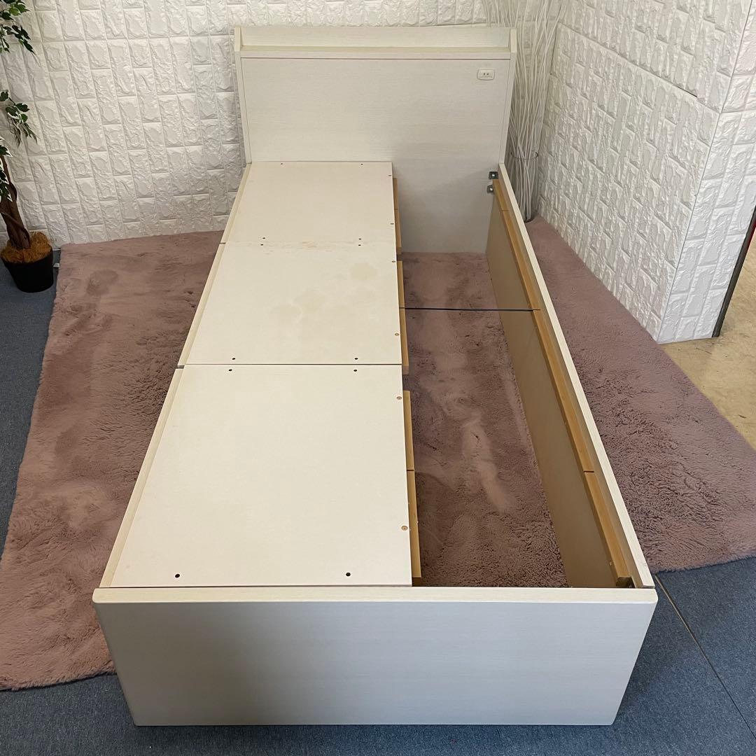 都内23区送料無料✨シングルベッド✨マットレス・フレームセット　引き出し収納付き