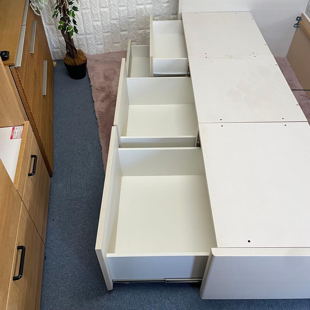 都内23区送料無料✨シングルベッド✨マットレス・フレームセット　引き出し収納付き