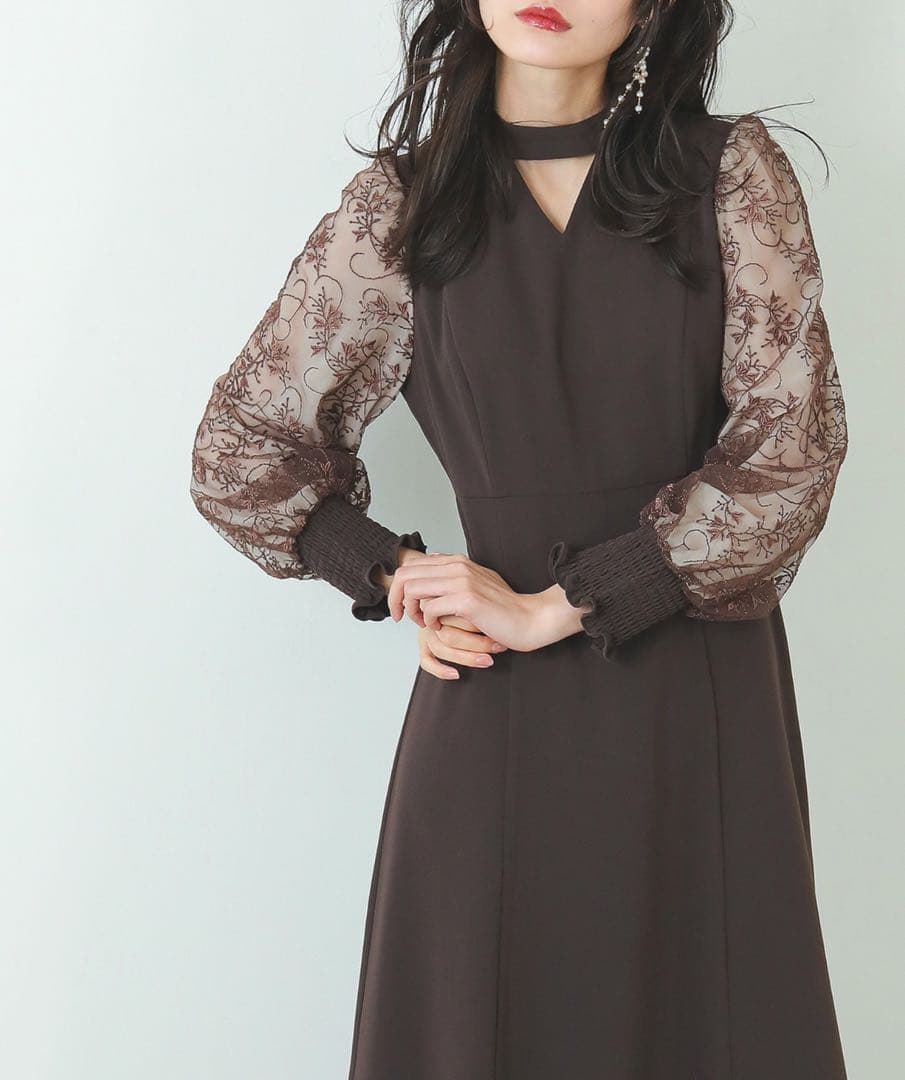 ANDRESD オケージョンドレス ブラウン