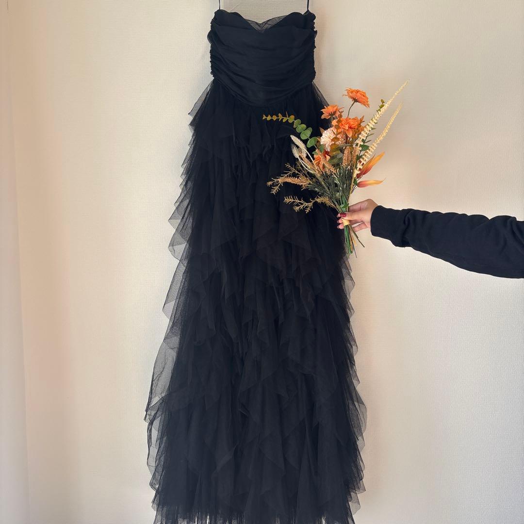 ウェディングドレス 黒・造花ブーケセット┃ロケーション撮影┃前撮りセット