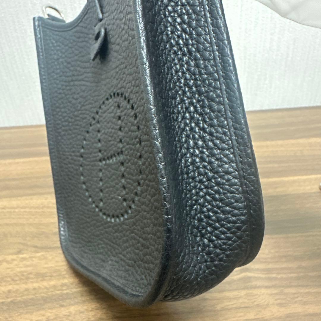 HERMES エルメス エブリンTPM 黒 ブラック シルバー金具