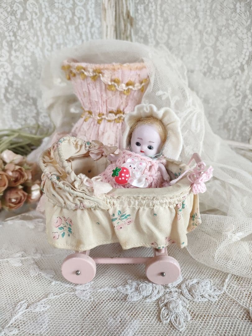 ビスクドール21 ベッド ミニョネット ヴィンテージ ベビー 赤ちゃん