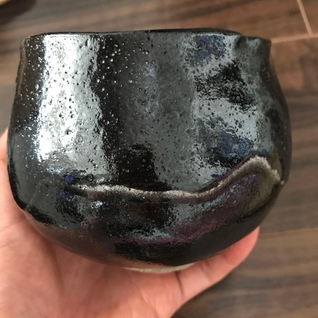 別作九代大樋長左衛門造 箱裏鵬雲斎書付 黒 銘「雪」