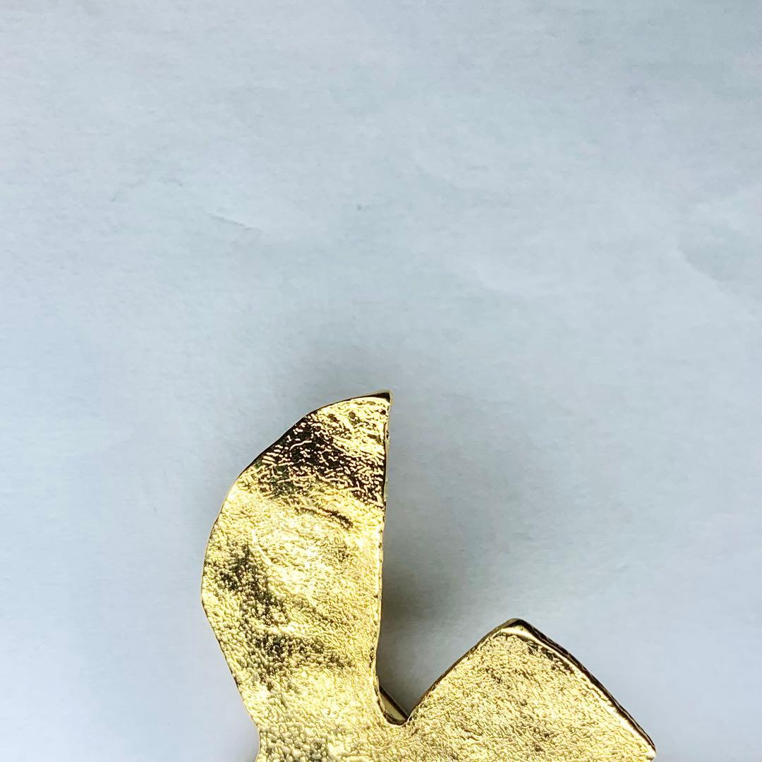 未使用級 セシルエジャンヌ ラ・コロンブ ブローチ 鳩 ハト 24金