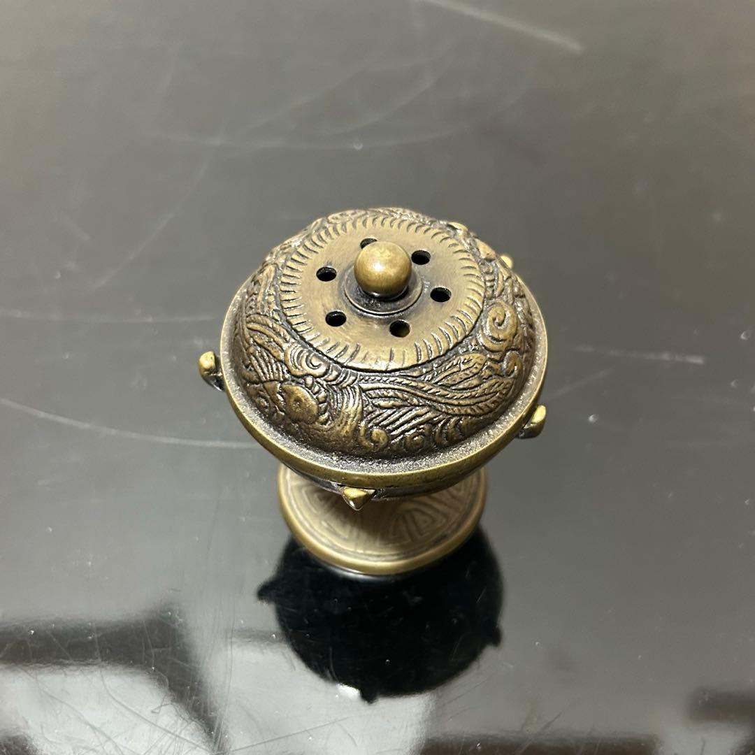 唐銅ホヤ香炉蓋置 茶道具懐石鵬雲斎坐忘斎淡々斎即中斎而妙斎棗水指