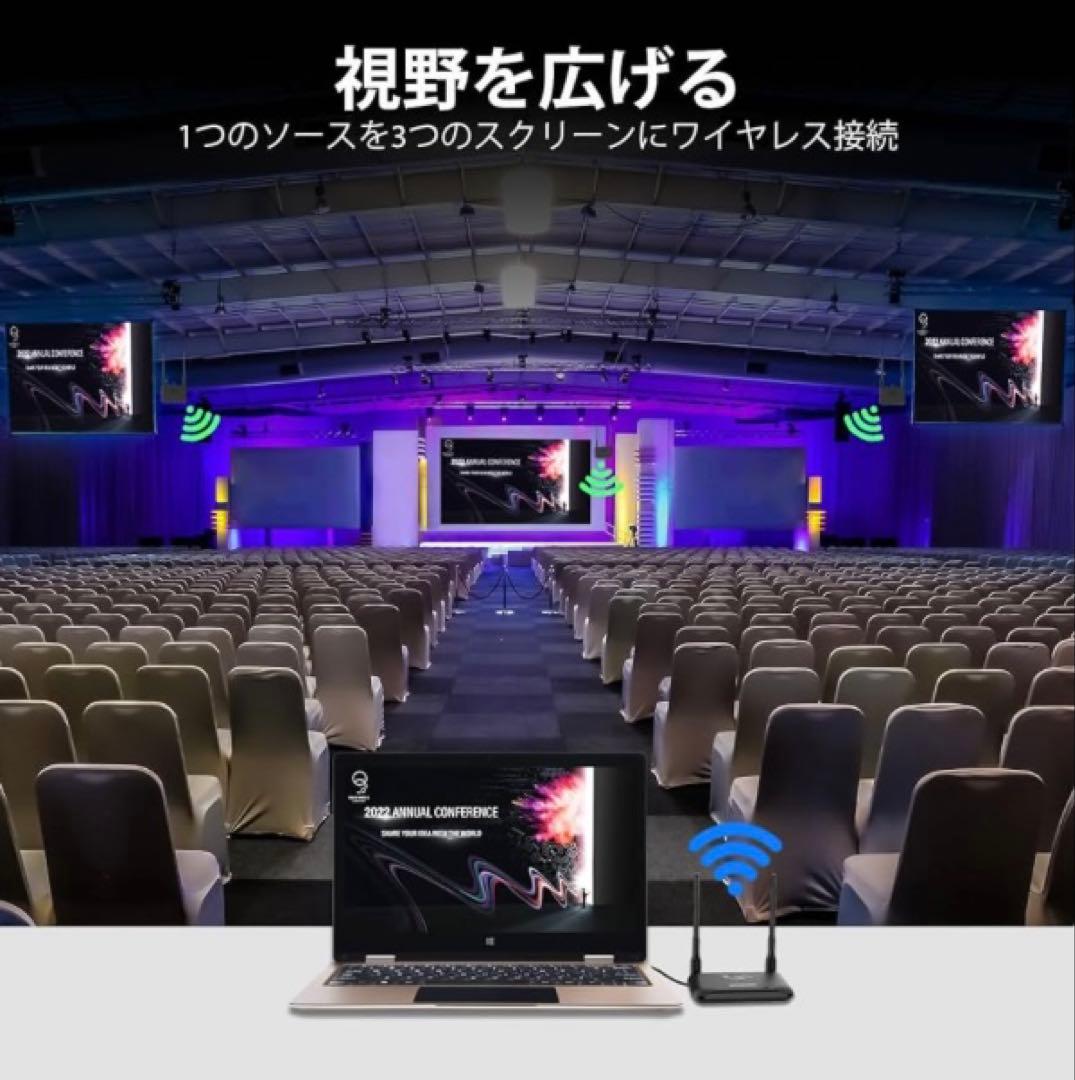 ワイヤレスHDMI 送信機 受信機 4K 9つのWi-Fiバンド