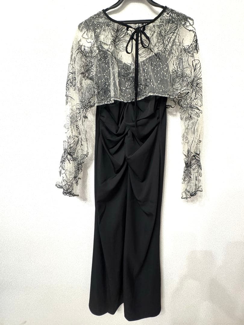 【タグ同封】nianaオケージョンドレス　シアーボレロ　ブラックワンピース