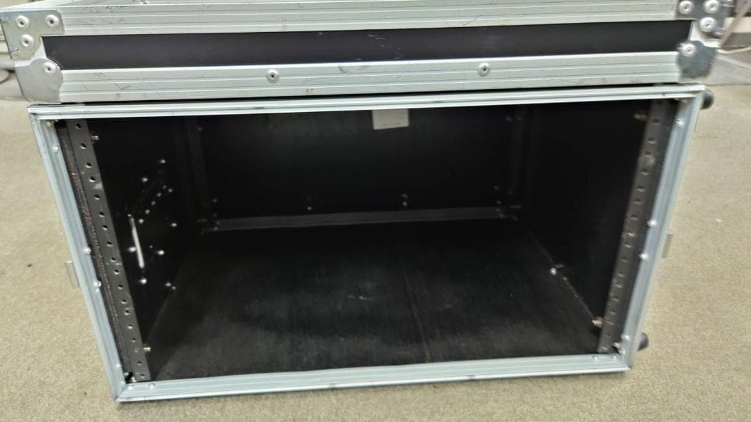 音響機器用 6Uラックケース 黒 奥行48cm
