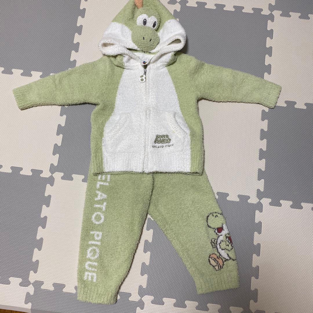 ジェラートピケ ヨッシー XXS スーパーマリオ】【キッズ】ロンT&ロング