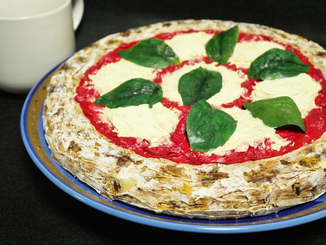 油絵 油彩 油彩画 絵 絵画 円形【ピザ】