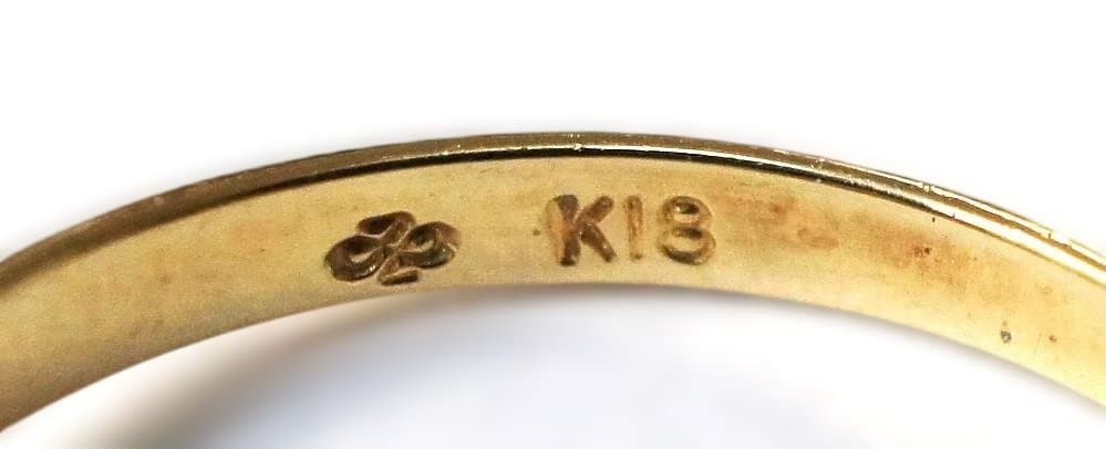 K18 ルビー ダイヤモンド リング サイズ10.5号