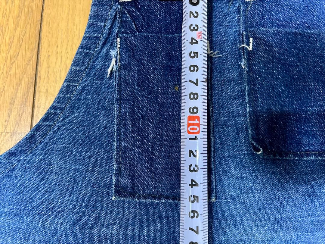 50s 60s ビンテージデニムエプロン　上下　耳付き　vintage