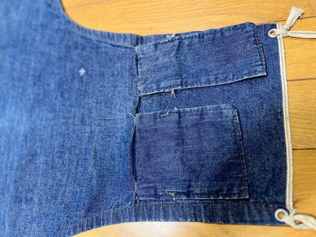 50s 60s ビンテージデニムエプロン　上下　耳付き　vintage