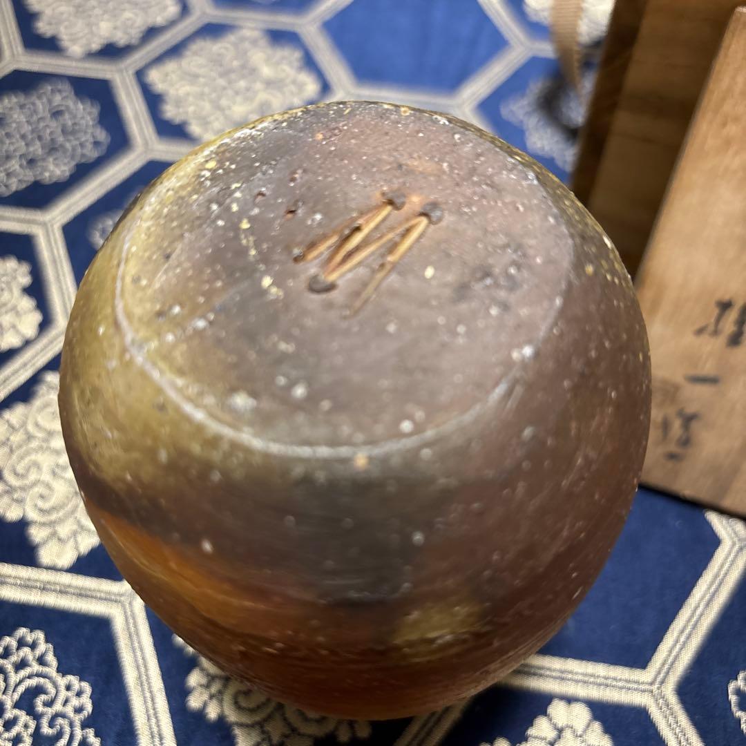 陶器花瓶と木箱セット