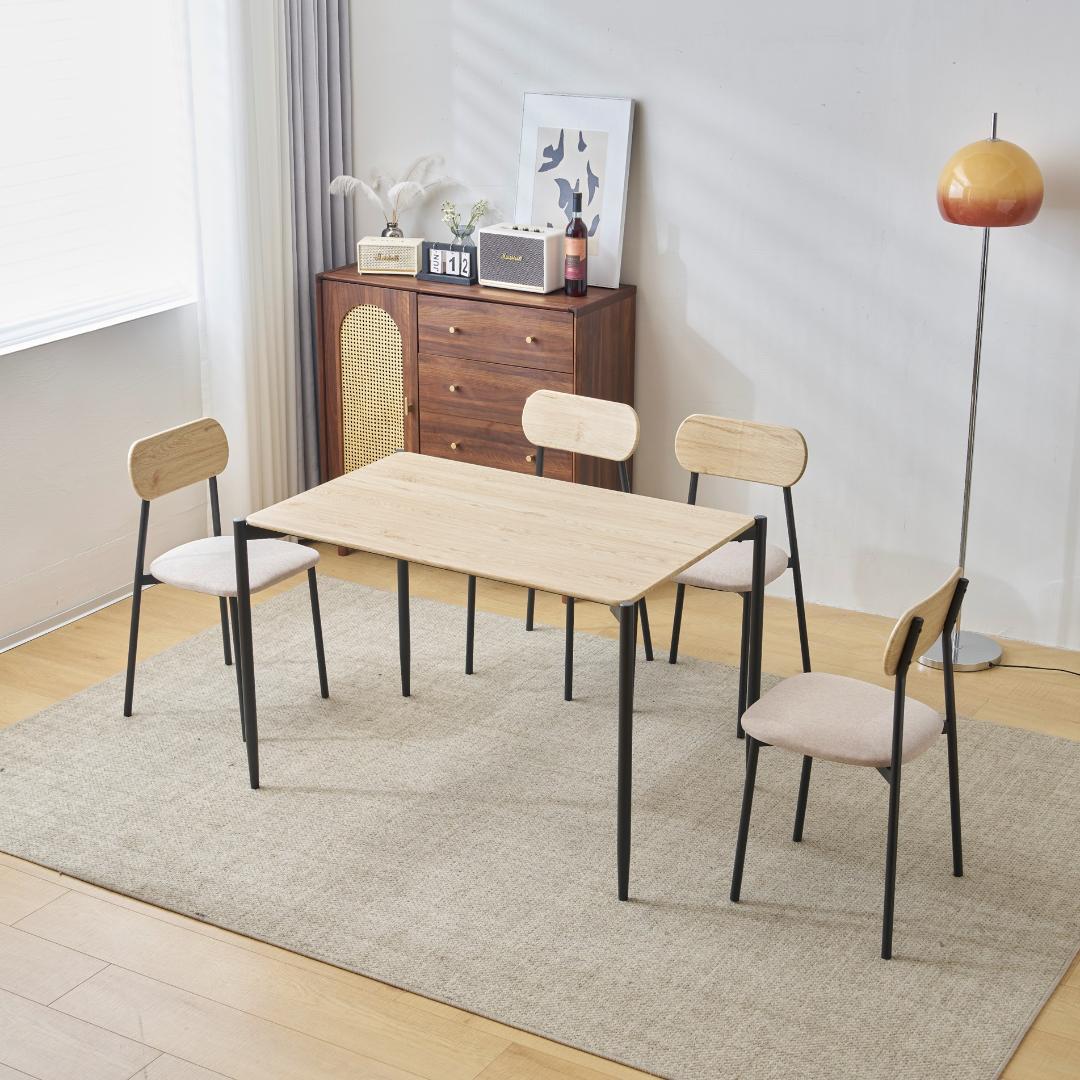 人気再入荷！ダイニングテーブルセット4人用 5点セット　チェア4脚NATURAL