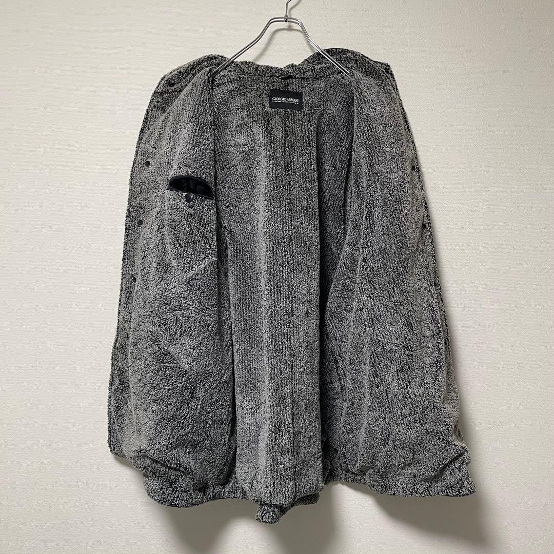 ジョルジオアルマーニ ウールコート フード付き イタリア製 グレー