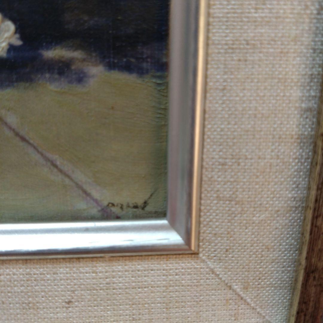 絵画　油絵　花　額縁　クラッシック　アンティーク