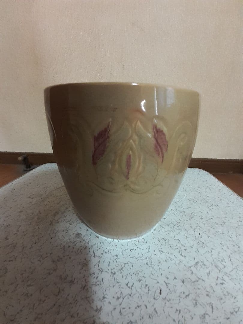 火鉢 木製 スラットデザイン ブラウン 台座付