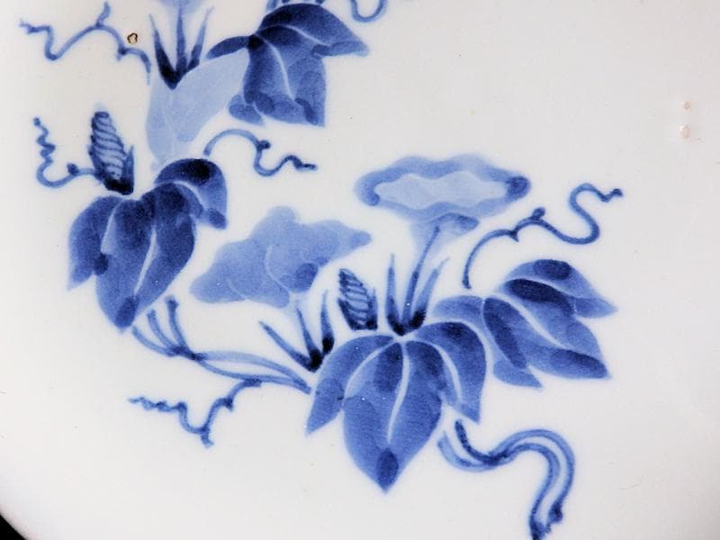 古伊万里 染付 朝顔の図 6寸皿 江戸中期 A889AS-BGp - メルカリ