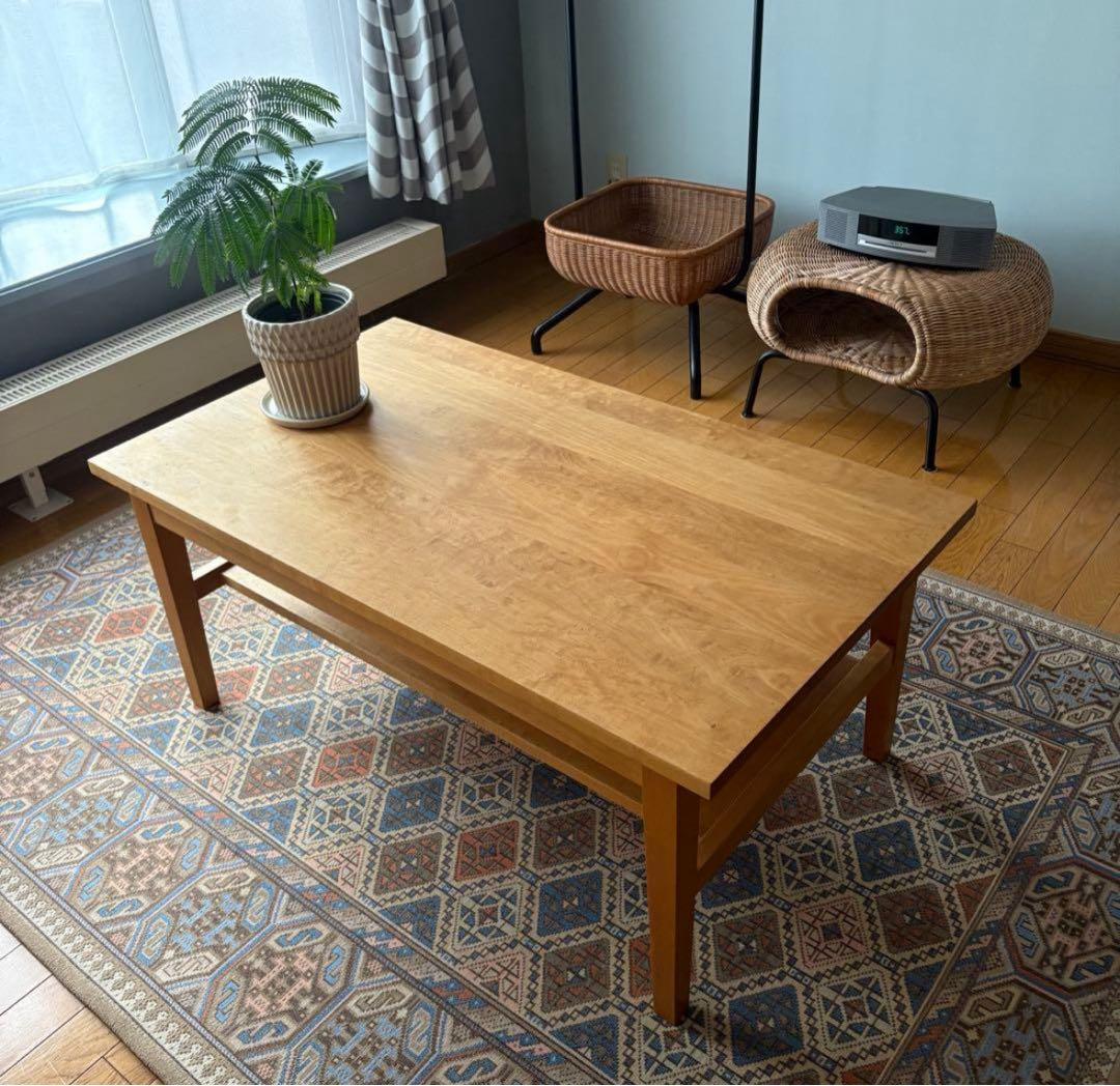 ふ*3様 北の住まい設計社 センターテーブル ローテーブル 無垢 メイプル