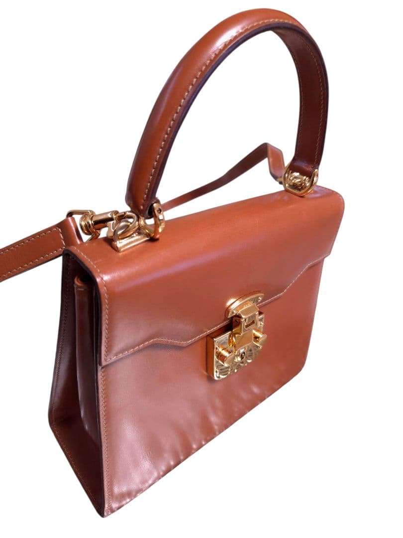 GUCCI ブラウン ハンドバッグ ゴールド金具 グッチ ショルダーバッグ