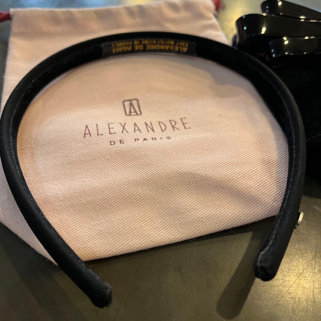 ALEXANDRE DE PARIS ブラックヘアバンド2セット