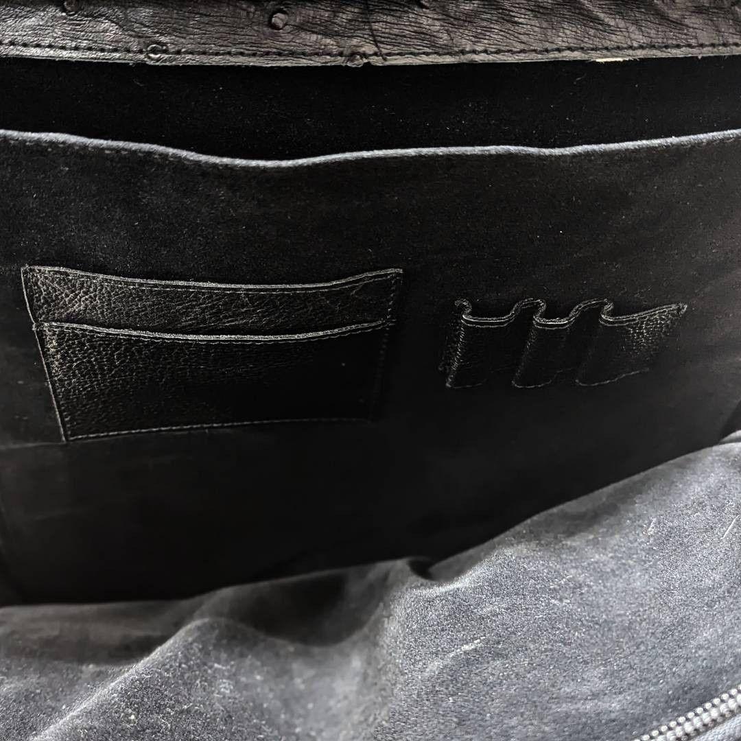 JRA認定・希少】オーストリッチ キャリーケース 高級レザー 黒 ビジネス