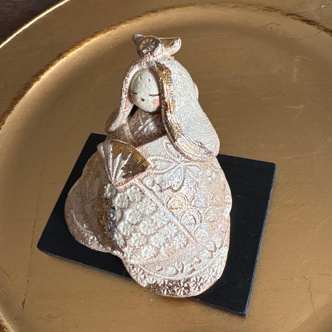 値下げ価格！雛人形 ♡ 陶芸家おひな様 陶器 ゴールド